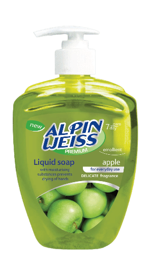 Alpinweiss Flüssigseife, Liquid Soap, Strawberry, Liliac, Apple, Lily of the valley 500ml