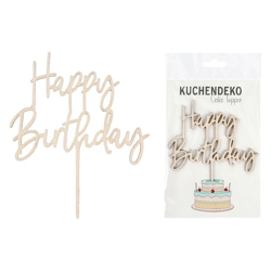 Kuchendeko, Cake Topper, Happy Birthday, ca.16cmH