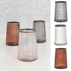 Vase Rille, konisch, 3/s, M, ca. 15cmH