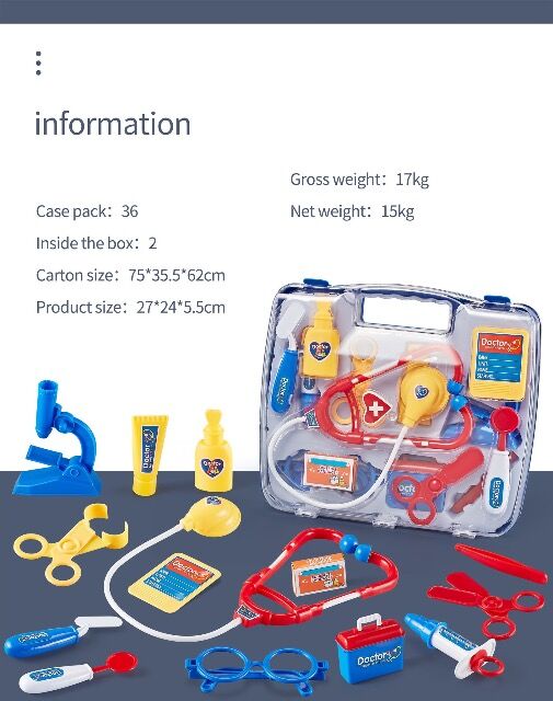 Kinderspielzeug Arztkoffer, Doktor Spielzeug, 36-Teilig, Doktorset, Arztset 