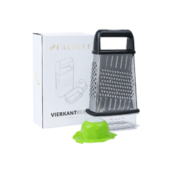 Edelstahl Vierkantreibe mit Auffangbehälter & Fruchthalter Multifunktional Gemüsereibe Rostfrei Handreibe Restposten Mix