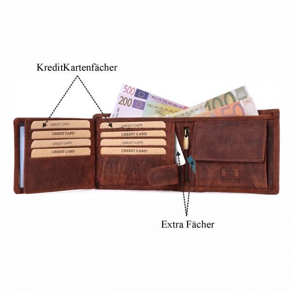 Geldbörse Büffel-Leder
