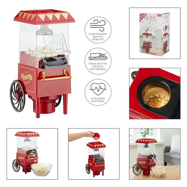 Retro Popcornmaschine - Popcorn Maker Maschine - Küchengeräte - Elektro Ware - Sonderposten 