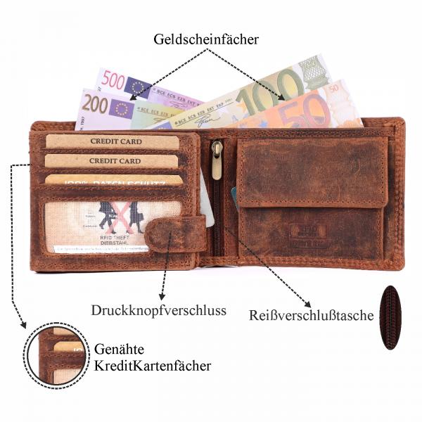 Geldbörse Büffel-Leder