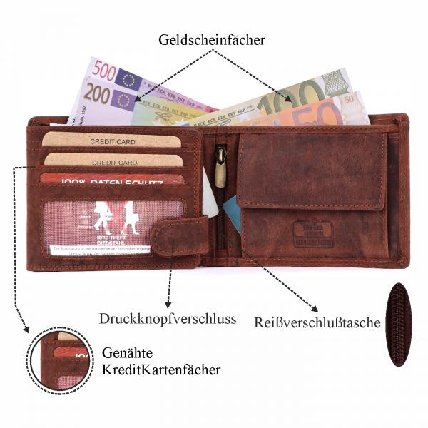 Geldbörse Büffel-Leder