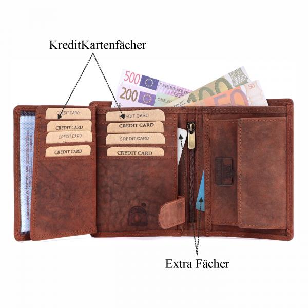 Geldbörse Büffel-Leder