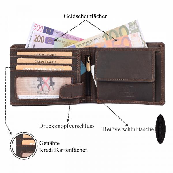 Geldbörse Büffel-Leder