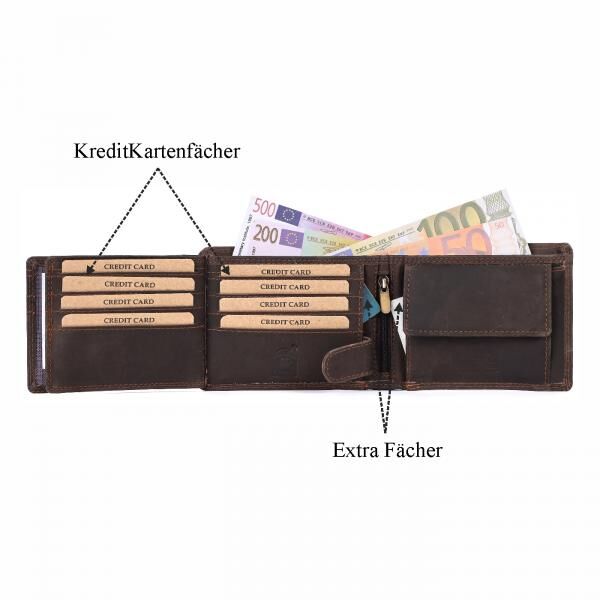 Geldbörse Büffel-Leder