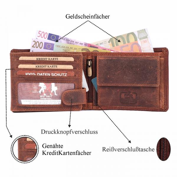 Geldbörse Büffel-Leder