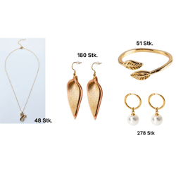 Schmuck Accessoires Ohrstecker Halskette Ohrringe Zehenring Kette Fußschmuck Creolen Restposten Mix