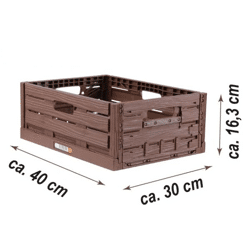 Faltbare Klappbox in Holzoptik - 40 x 30 x 16,3cm