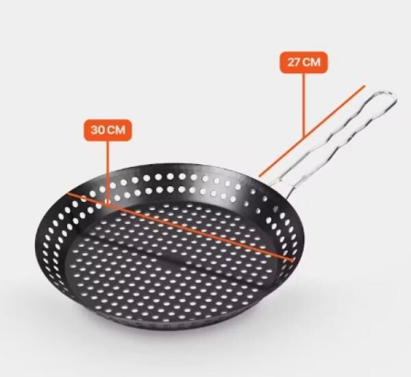 Grillpfanne / Gemüsepfanne - Ø30cm Pfanne gelocht VK im Handel & auf Amazon ca. 12,99 - 19,90€