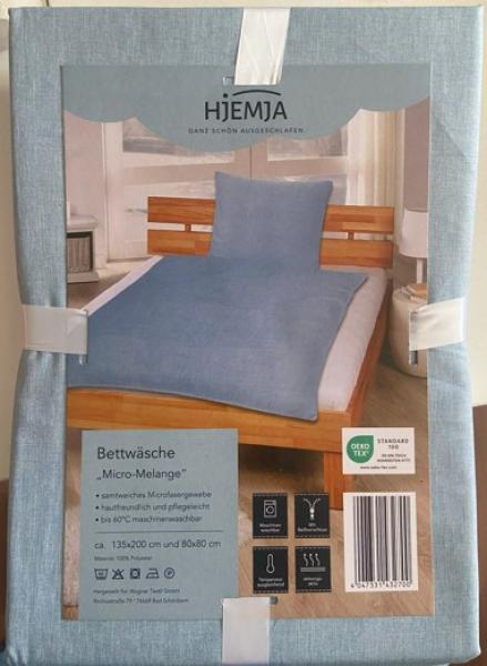 Microfaser Melange-Bettwäsche SET 2-tlg