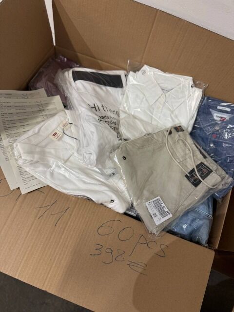 398 € pro Lot (60 Stück) – Markenbekleidung Mix Damen/Herren, A/B/C, Top-Marken, Retourenw