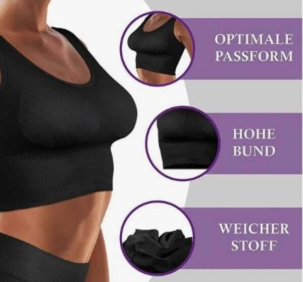 Komfort BH mit extra breitem Unterbrustband mit Push-Up Effekt