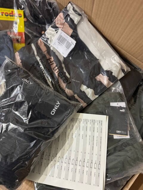 450 € pro Lot (86 Stück) – Markenbekleidung Mix Damen/Herren, A/B/C, Top-Marken, Retourenware