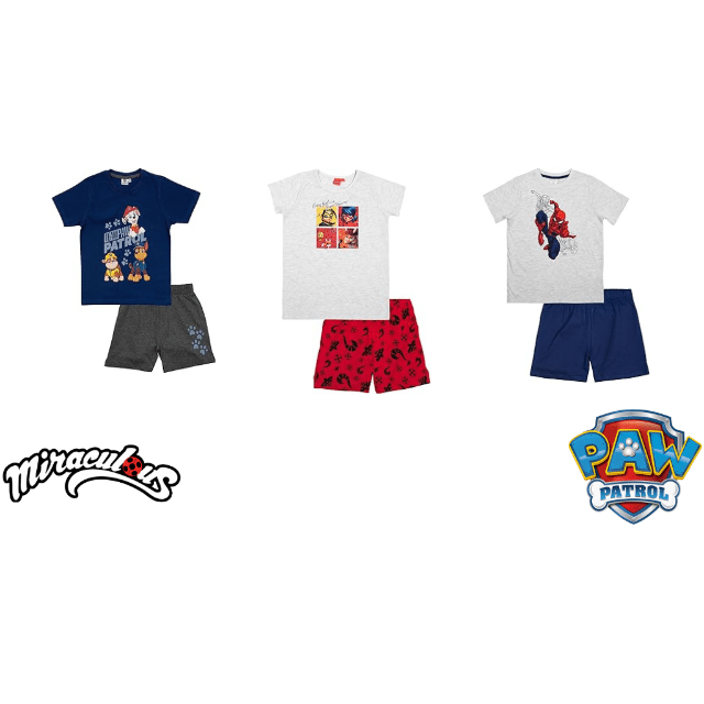 Lizenz Kinder Jungen Mädchen Nachtwäsche Schlafanzug Pyjama kurz Schlafset Pyjama-Set Kids Kinderbekleidung Restposten Mix