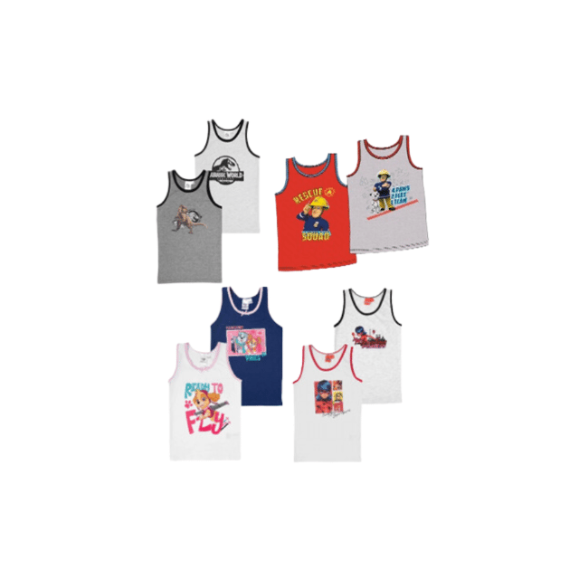 Lizenz Kinder Jungen Mädchen Textilien Unterhemd Top Kids Tanktop Kinderunterwäsche Unterwäsche Restposten Mix (2er pack)