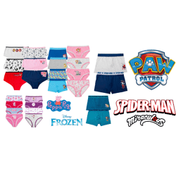 Lizenz Kinder Jungen Mädchen Unterwäsche Slips Boxershorts Kids Boxer Nachtwäsche Kinderbekleidung Restposten Mix