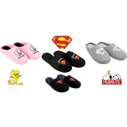 Lizenz weiche Hausschuhe Damen und Herren Pantoffeln Pantoletten Fußbekleidung Motiv Restposten Mix