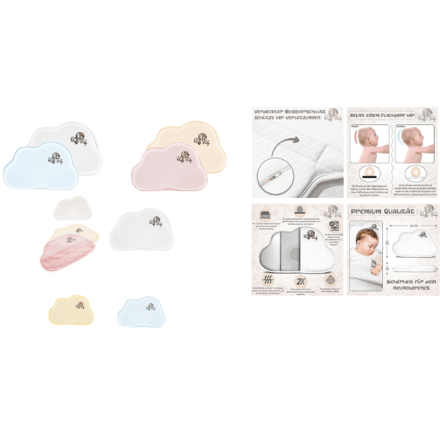 Baby Säugling Anti-Plattkopfkissen Kopfstützkissen Ergonomisches Babykissen Restposten Mix