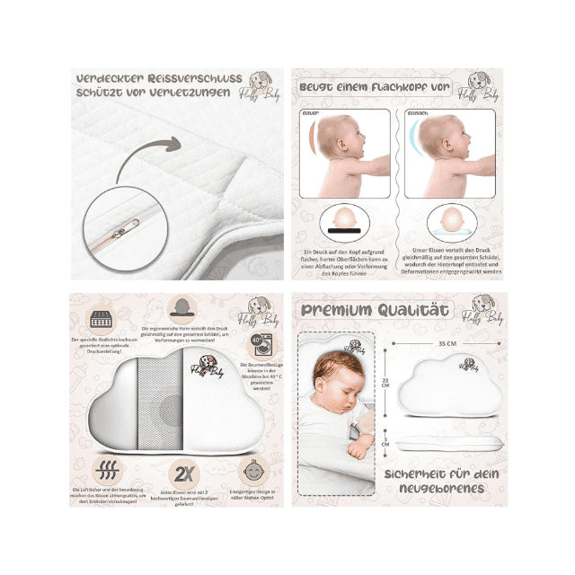 Baby Säugling Anti-Plattkopfkissen Kopfstützkissen Ergonomisches Babykissen Restposten Mix