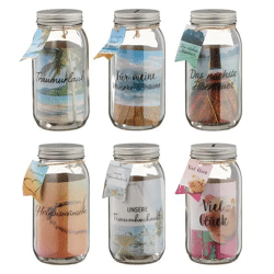 '-Glas-Sparbehälter Traum&Wunsch, 6er-Pack, ca. 17cmH