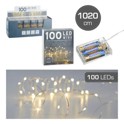 100-LED Mikro-Lichterkette, extra lang 1000 cm, perfekt für großflächige Deko