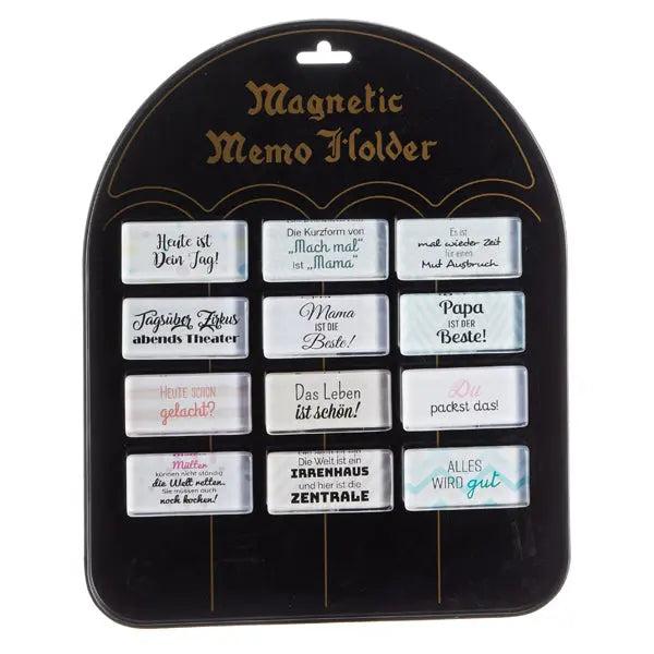 12er-Set Zitat-Magnete, ca. 3x6 cm &ndash; Ideal f&uuml;r Magnetw&auml;nde