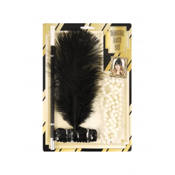 1920Er Jahre Flapper Kostüm-Set Für Damen, 3-teilig: Kleid, Stirnband, Handschuhe