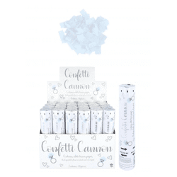 20cm Konfetti-Kanone mit weißem Papier für Hochzeiten und Partys