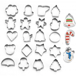 20er Ausstechform Set - für Backen Weihnachten & XMAS - Steckform & Keksausstecher & Plätzchenausstecher & Ausstecher (20x)