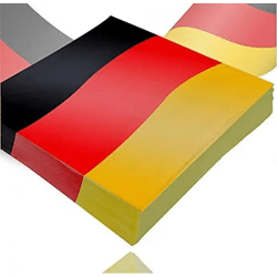 20x Servietten Deutschland schwarz, rot, gelb (Gold), als Deko, Dekoration, Partydeko für Fußball, Fußball Europameisterschaft WM 2022