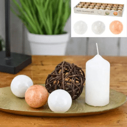 24er Set Marmorkugeln, 4 cm Durchmesser, Verschiedene Designs – Inklusive Tray