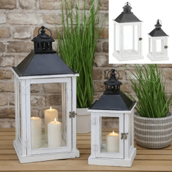2er-Set Basic-Laternen in Weiß – Stilvolle & vielseitige Beleuchtung
