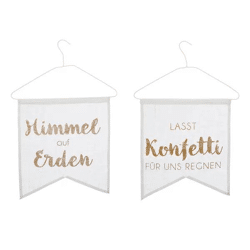 2er-Set Dekorative Hängewimpel, Ca. 26x24cm - Ideal zur Raumgestaltung