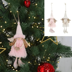 2er Set Engel zum Aufhängen, Höhe ca. 18cm, Himmlische Weihnachtsdekoration