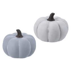 2er-Set Kürbisse, mittelgroß, ca. 14cm - Perfekte Herbstdekoration