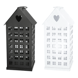 2er Set Laternenhaus mit Henkel, Höhe 39 cm - Stilvolle Dekoration