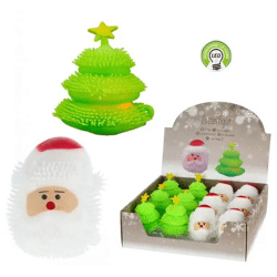 2er Set LED Zottelfiguren Weihnachten, ca. 8cm – Festliche Beleuchtung