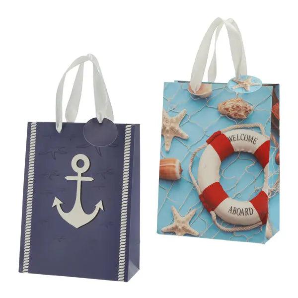 2er Set Mittelgro&szlig;e Geschenkt&uuml;ten, Maritime Motive, 23 cm H&ouml;he