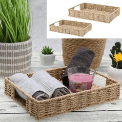 2er Set Rechteckige Aufbewahrungskörbe für Ordnung und Dekor