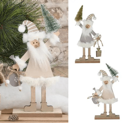 2er-Set Weihnachtsmann mit Tannenbaum, klein, Höhe ca. 26cm