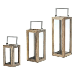 3-teiliges Laternenset 'Moon', Höhe 42 cm - Mystische Abenddeko