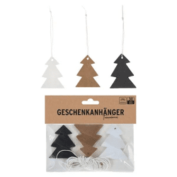 30 Weihnachtsbaum-Geschenkanhänger, 4,5x5,5 cm, praktische OPP-Verpackung