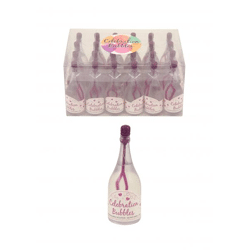 32ml klare Seifenblasenflasche, 9cm, mit lila Stab - Spielzeug für Kinder