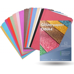 35x Blatt Papier Glitzerpapier Glitterpapier 250 g/m² - A4 Kopierpapier Druckerpapier bunt - 35 Blatt - zum Basteln & gestalten - Bastelpa