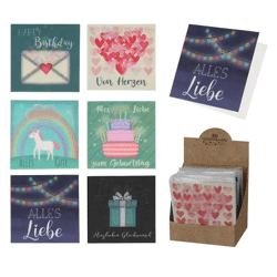 3D Aufklappbare Grußkarten, Vielfältige Motive, 6er-Set