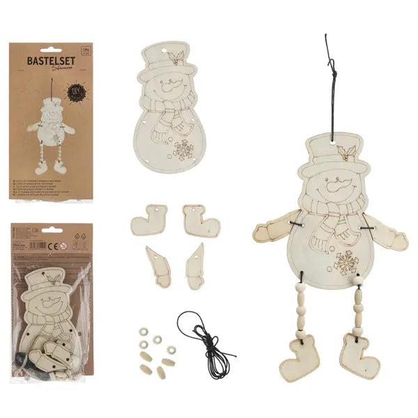 3D Schneemann Bastelset zum Selbermachen, ca. 21cm Hoch, Einfacher Aufbau