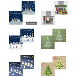 3D Weihnachtsgeschenkkarten, 6er-Set - Pop-Up Festtagsgrüße